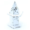White decorative pyramid on a white background