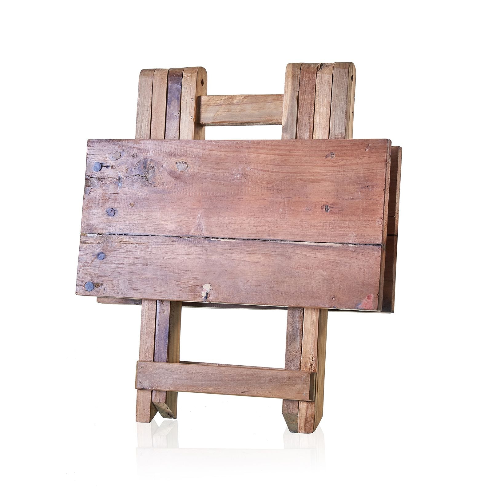 Wooden easel on a white background