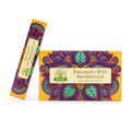 Incense sticks with colorful packaging on a white background