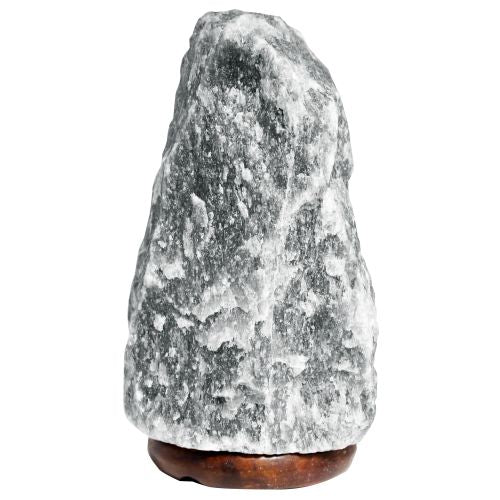 Decorative stone with a wooden base on a white background