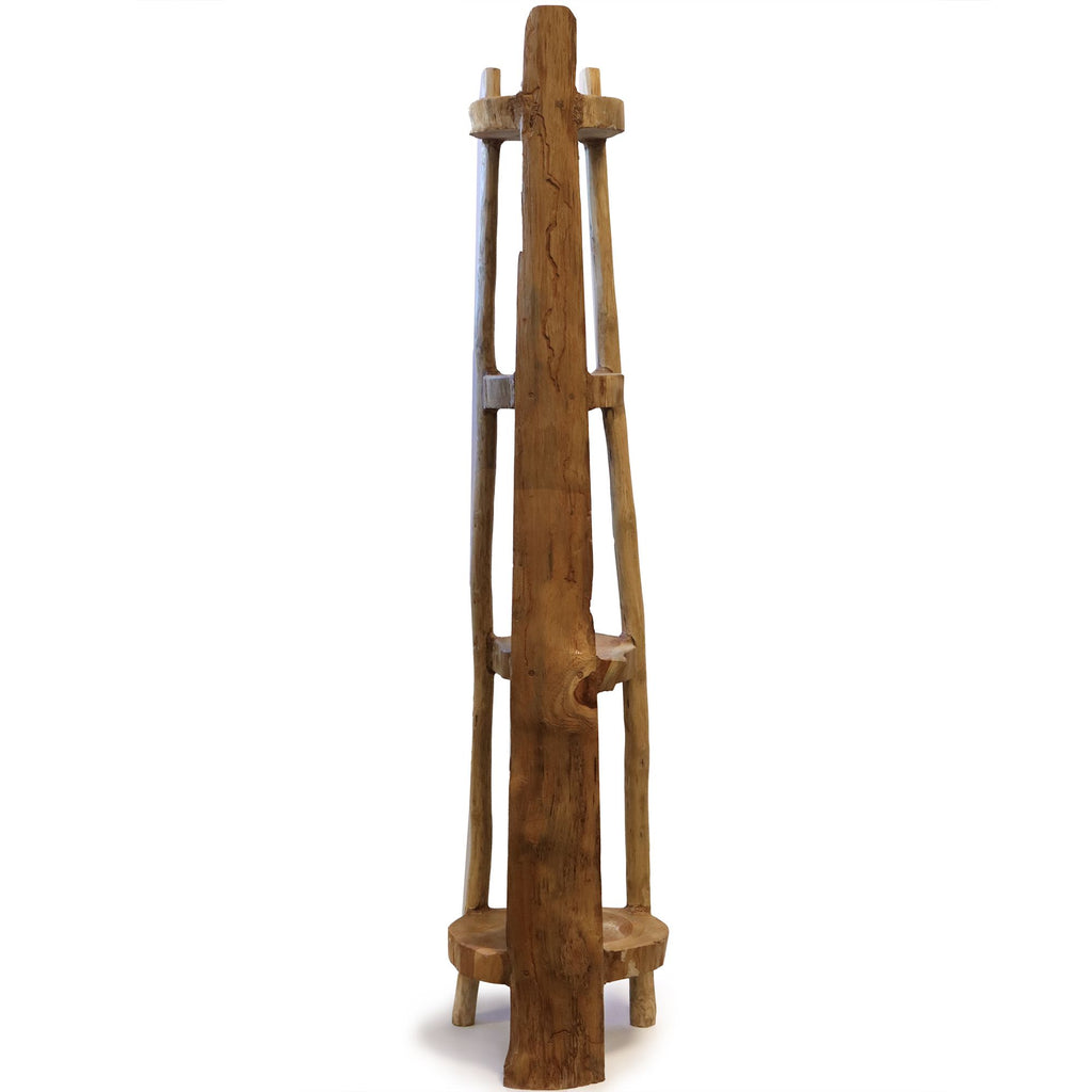 Wooden easel on a white background