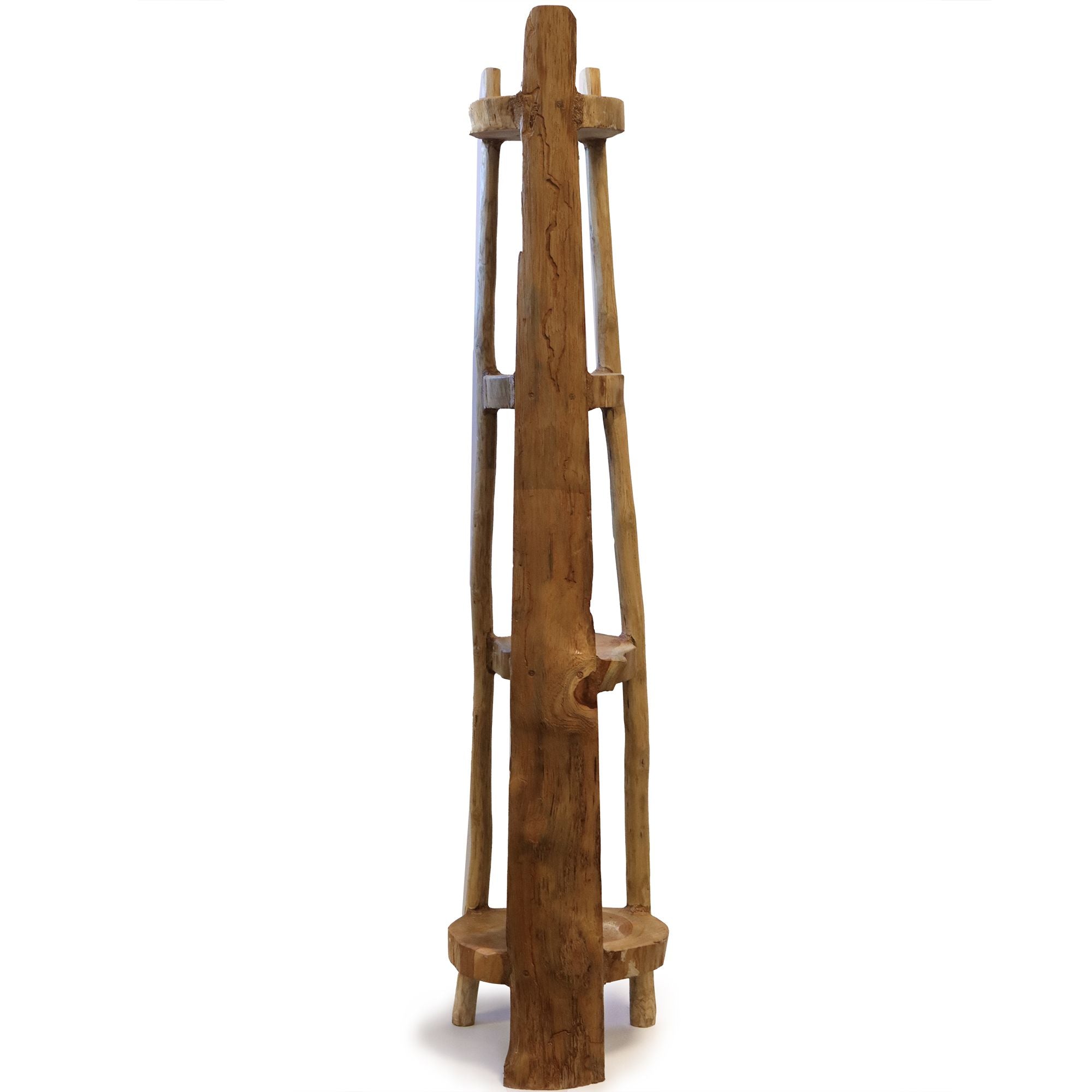 Wooden easel on a white background