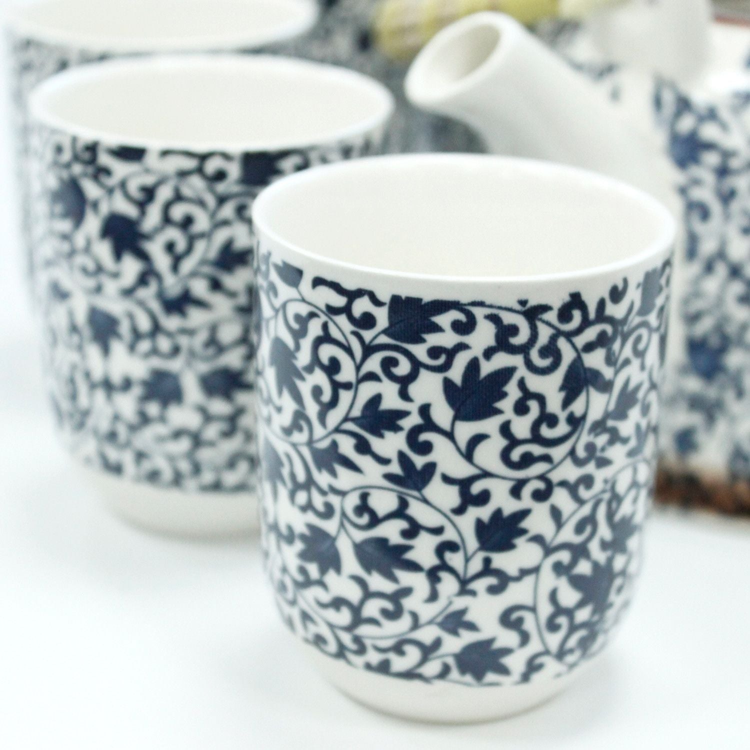 herbal-teapot-set-blue-pattern