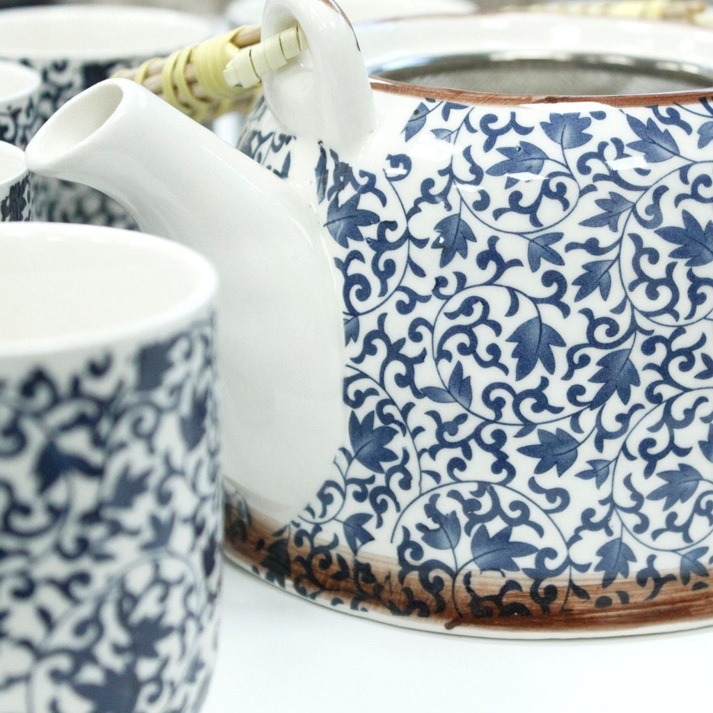 herbal-teapot-set-blue-pattern