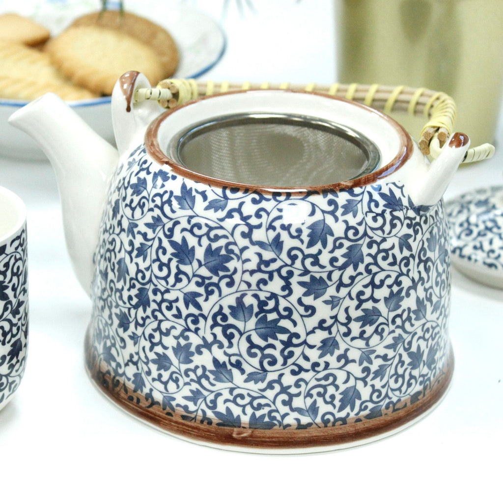herbal-teapot-set-blue-pattern